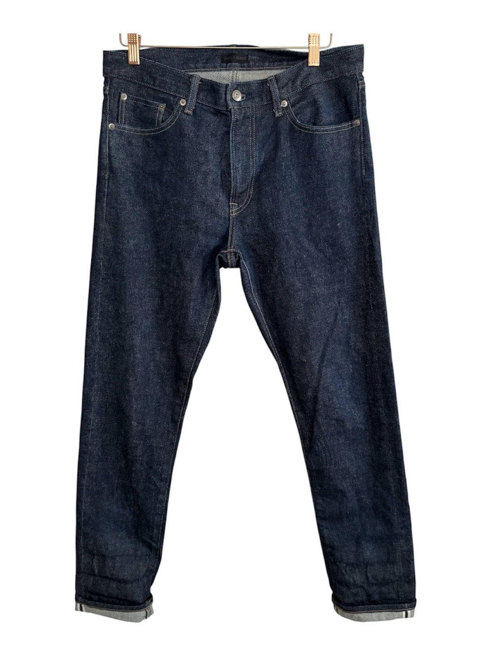 Uniqlo Kaihara Fabric Selvedge Straight Slim Jeans Size 32x32 Mid Rise